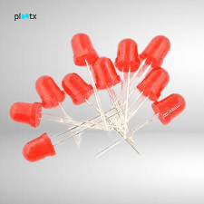 8mm DIP LED Red – 10 Pcs