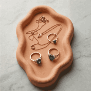 Asymmetrical Jewelry Tray Peach